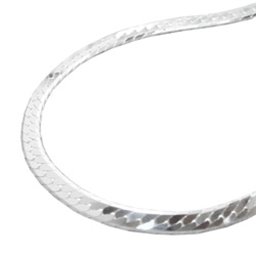 Armband Flattened Curb Kedja Silver 925 19cm