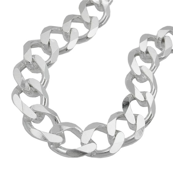 Armband Open Curb Kedja 11mm 925 Sterling Silver 21cm