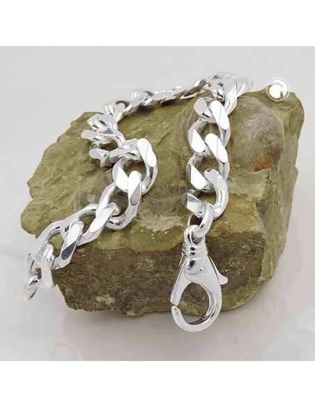 Armband Open Curb Kedja 11mm 925 Sterling Silver 23cm
