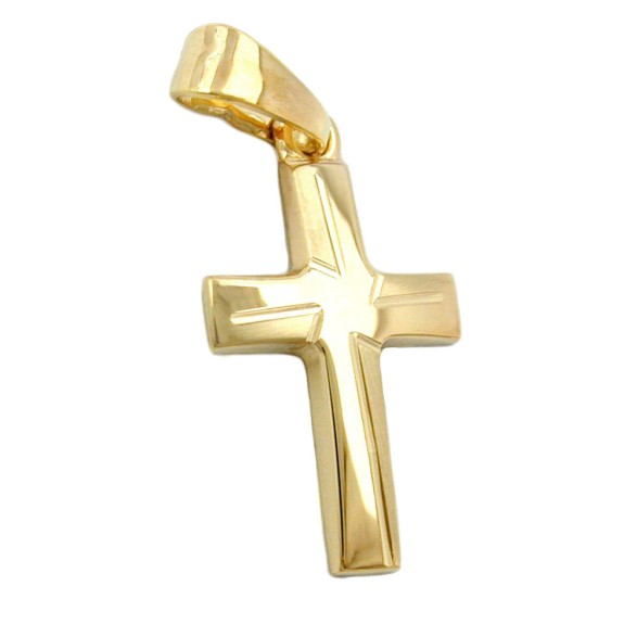 pendant cross 9k gold