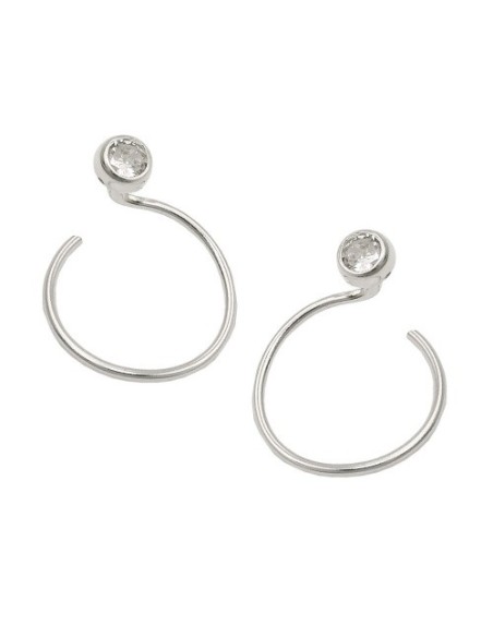 Ear Cuffs Spiral Zirconia Silver 925