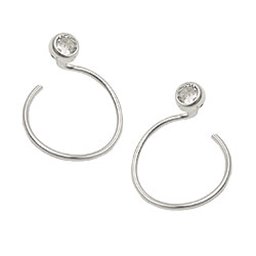 Ear Cuffs Spiral Zirconia Silver 925