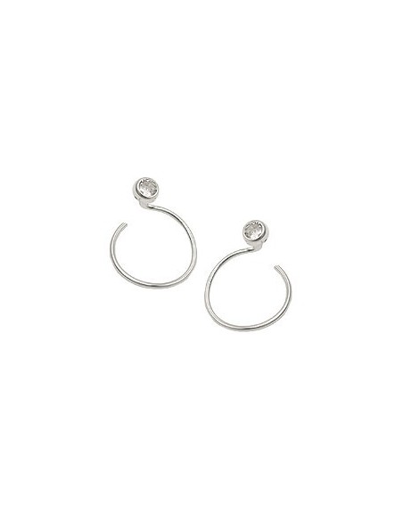 Ear Cuffs Spiral Zirconia Silver 925