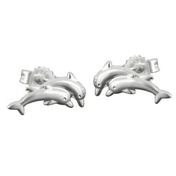 Earstuds 11mm Dolphin Silver 925