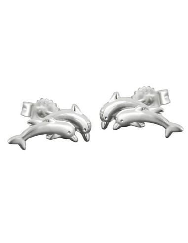 Earstuds 11mm Dolphin Silver 925