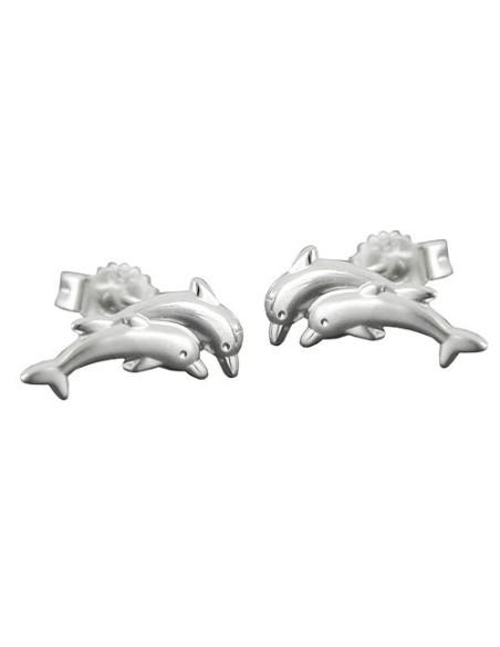 Earstuds 11mm Dolphin Silver 925