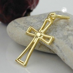 pendant small cross 8k gold