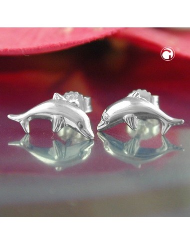 Earstuds Leaping Dolphin Silver 925