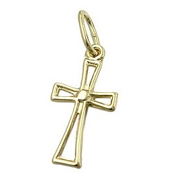 pendant small cross 8k gold