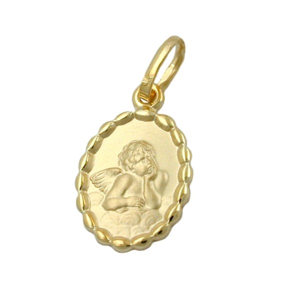 pendant baby's christening 9k gold