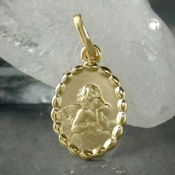 pendant baby's christening 9k gold