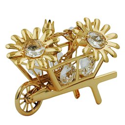 Flower Cart Clear With Crystal Elements