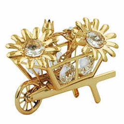 Flower Cart Clear With Crystal Elements