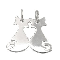 Friendship Hängsmycke Cat/Cat Silver 925