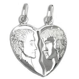 Friendship Hängsmycke Woman & Man Silver 925