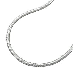 Halsband 1,3mm Round Snake Kedja Silver 925 36cm