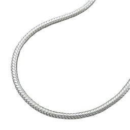 Halsband 1,3mm Round Snake Kedja Silver 925 38cm