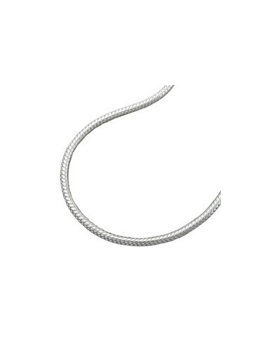 Halsband 1,3mm Round Snake Kedja Silver 925 38cm