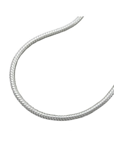 Halsband 1,5mm Round Snake Kedja Shiny Silver 925 45cm