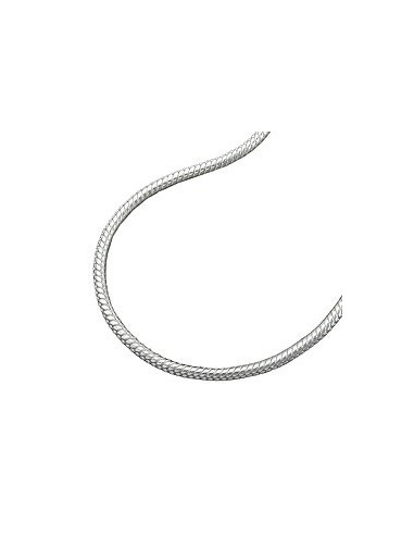 Halsband 1,5mm Round Snake Kedja Shiny Silver 925 80cm