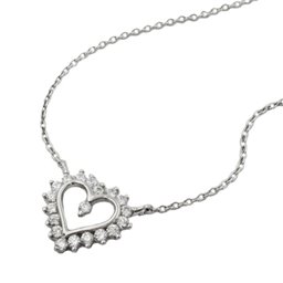 Halsband 1.1mm Heart With Zirconias Silver 925 43cm