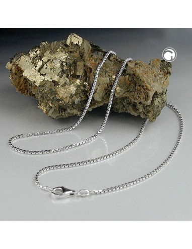 Halsband 1.3mm Box Kedja Venetian Kedja Silver 925 36cm