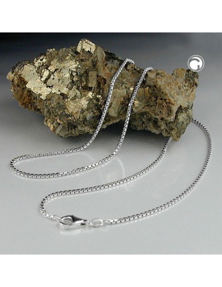 Halsband 1.3mm Box Kedja Venetian Kedja Silver 925 36cm