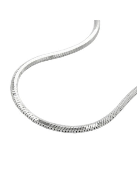 Halsband 1.3mm Edged Snake Kedja Diamond Cut Silver 925 38cm