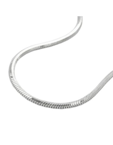 Halsband 1.3mm Edged Snake Kedja Diamond Cut Silver 925 45cm