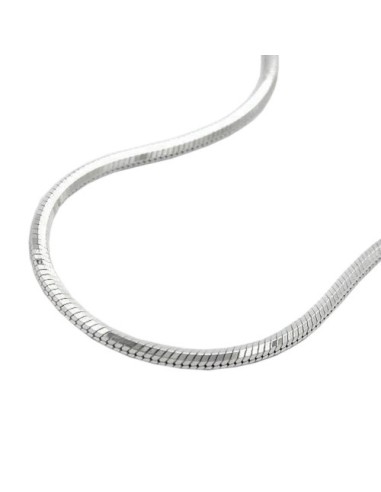 Halsband 1.3mm Edged Snake Kedja Diamond Cut Silver 925 50cm