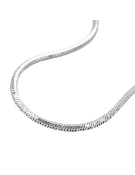 Halsband 1.3mm Edged Snake Kedja Diamond Cut Silver 925 50cm