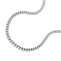 Halsband 1.4mm Flat Curb Kedja 2x Diamond Cut Silver 925 42cm