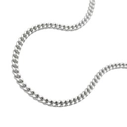Halsband 1.4mm Flat Curb Kedja 2x Diamond Cut Silver 925 50cm