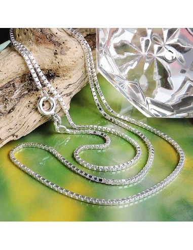 Halsband 1mm Venetian Box Kedja Diamond Cut Silver 925 36cm