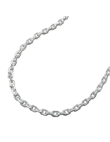Halsband 2mm Anchor Kedja 8x Diamond Cut Silver 925 38cm