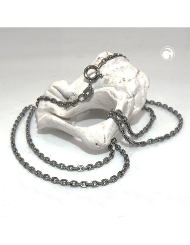 Halsband 2mm Anchor Kedja Rhodium Plated Silver 925 40cm