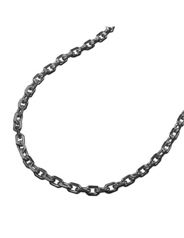 Halsband 2mm Anchor Kedja Rhodium Plated Silver 925 40cm
