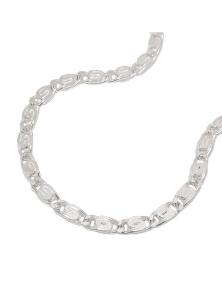 Halsband 3.2mm Flat Scroll Kedja Diamond Cut Silver 925 50cm