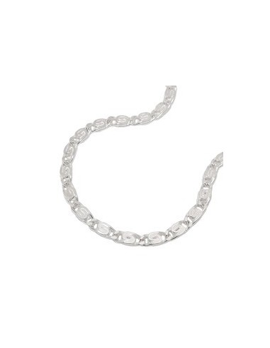 Halsband 3.2mm Flat Scroll Kedja Diamond Cut Silver 925 50cm