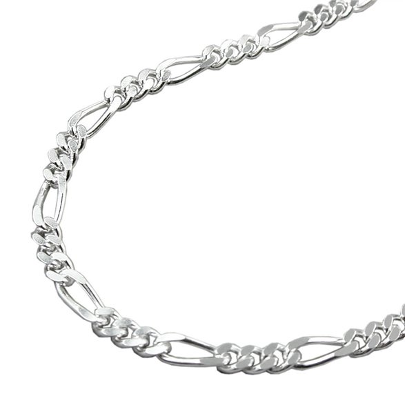 Halsband 3mm Figaro Kedja Silver 925 50cm