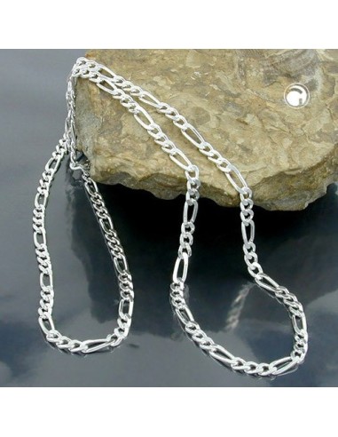 Halsband 3mm Figaro Kedja Silver 925 50cm