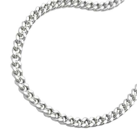 Halsband 3mm Flat Curb Kedja Diamond Cut Silver 925 55cm