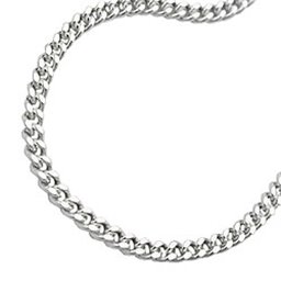 Halsband 3mm Flat Curb Kedja Diamond Cut Silver 925 70cm
