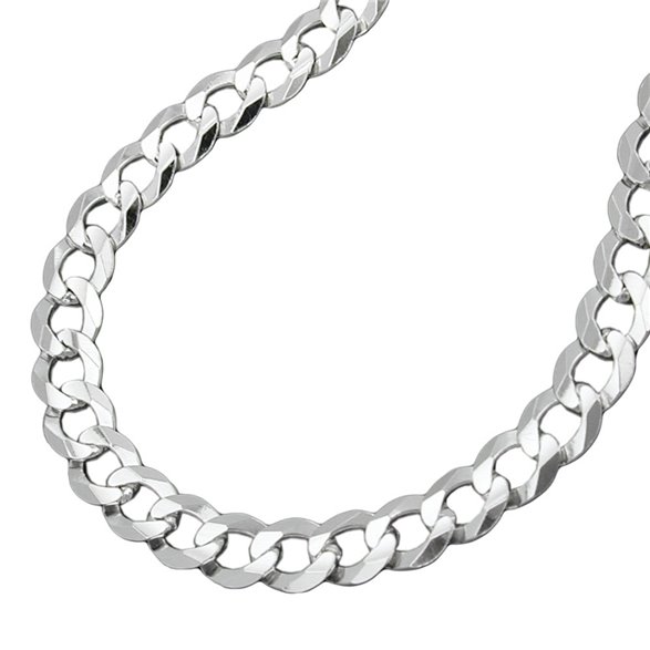 Halsband 4.5mm Flat Curb Kedja Silver 925 50cm