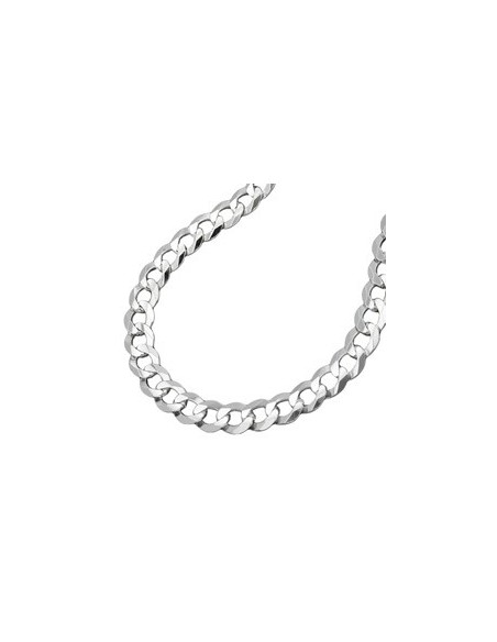 Halsband 4.5mm Flat Curb Kedja Silver 925 50cm
