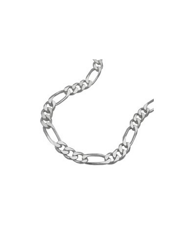 Halsband 4.8mm Flat Figaro Kedja Silver 925 55cm