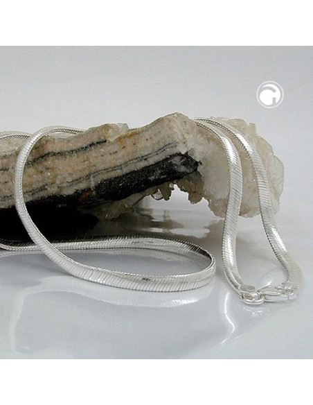 Halsband 4mm Snake Flat Shiny Silver 925 45cm