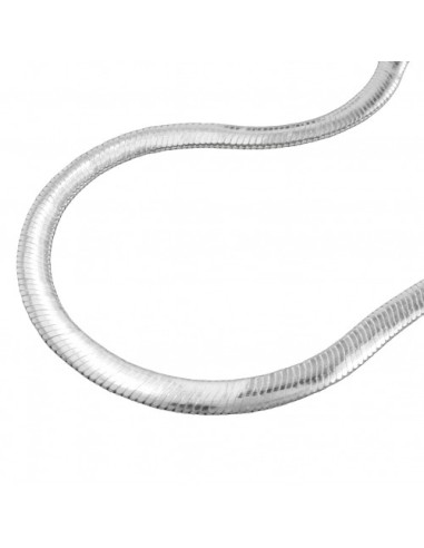 Halsband 4mm Snake Flat Shiny Silver 925 45cm