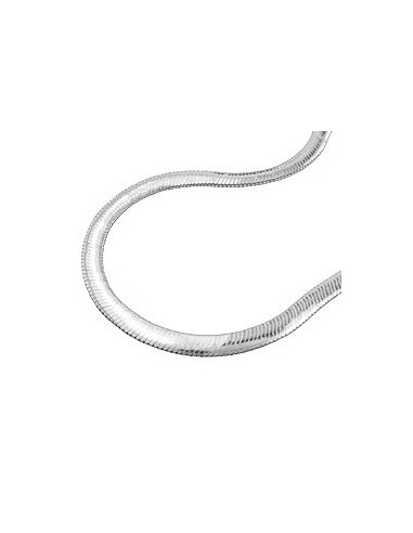 Halsband 4mm Snake Flat Shiny Silver 925 45cm