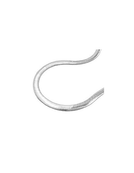 Halsband 4mm Snake Flat Shiny Silver 925 45cm